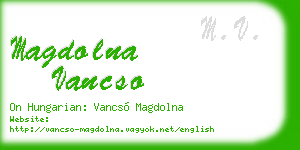 magdolna vancso business card