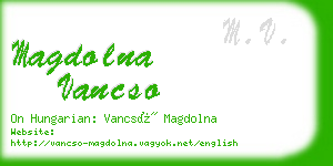 magdolna vancso business card